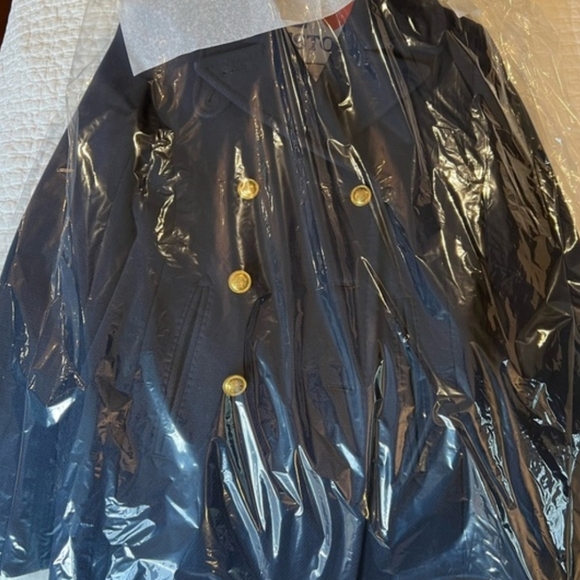 Wilfred 💙✨80% WOOL✨💙 Navy Blue Double-Breasted Women's Coat Jacket Blazer - Picture 7 of 9